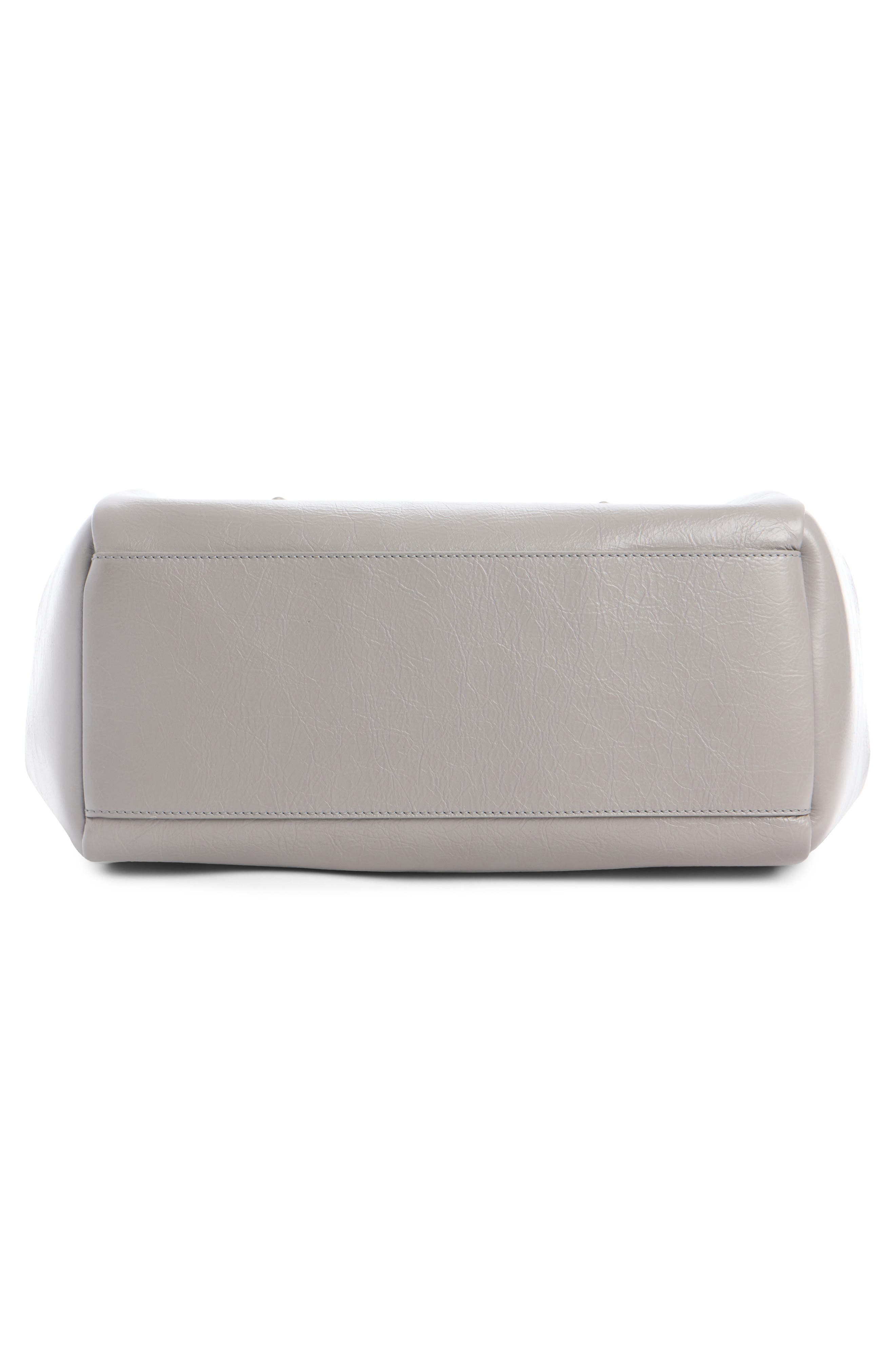 Dries Van Noten Glossy Leather Shoulder Bag, Alternate, color, Light Grey 800