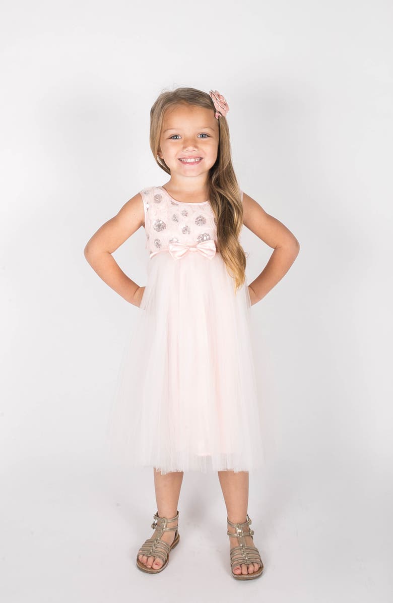 Popatu Sequin Tulle Dress, Alternate, color, 