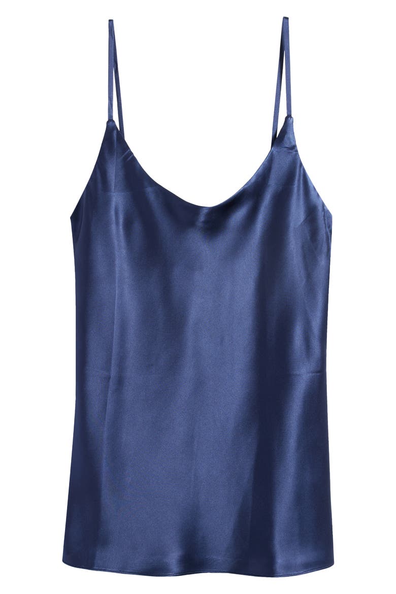 Lila Silk Camisole, Main, color, NAVY