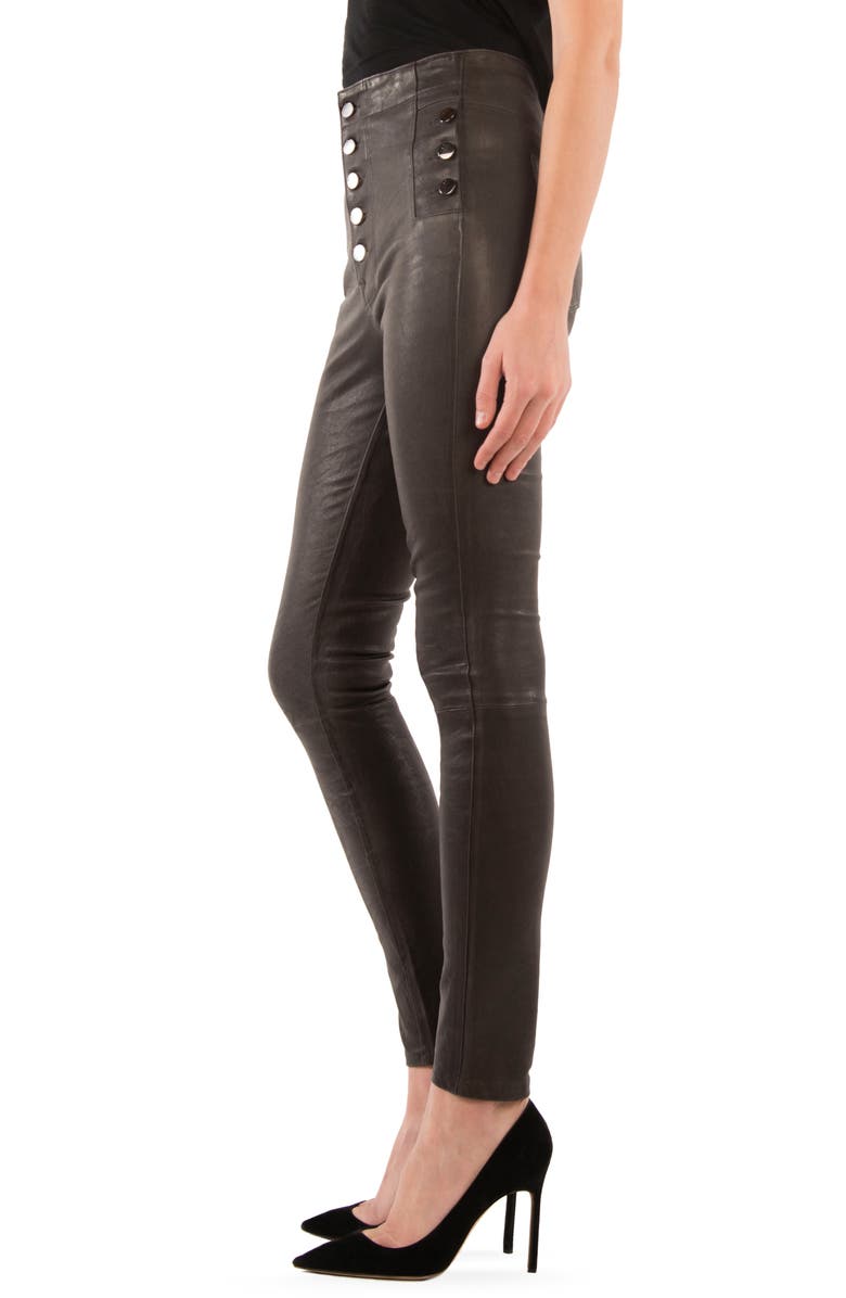 J Brand Natasha High Waist Skinny Leather Pants, Alternate, color,