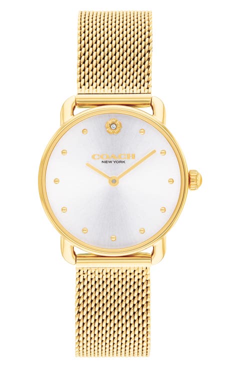 Elliot Mesh Strap Watch, 28mm