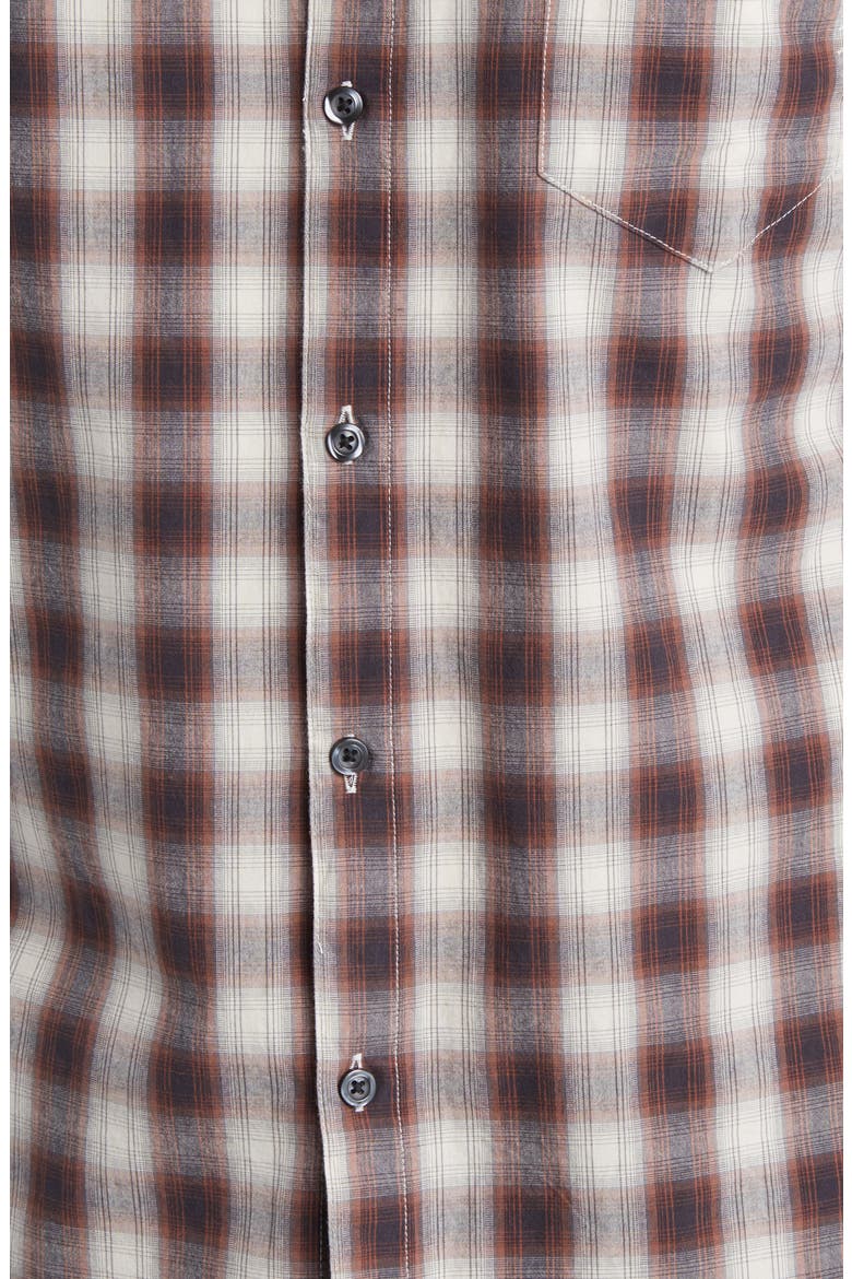 Tuscumbia Shadow Plaid Regular Fit Cotton Button-Up Shirt, Alternate, color, NATURAL/ BROWN MULTI