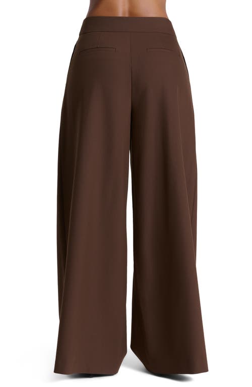 Naked Wardrobe Suiting Oversize Wide Leg Pants In Brown