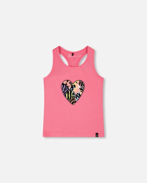 Organic Cotton Jersey Screen Animal Sleeveless Tank Top (Toddler, Little Kid & Big Kid)