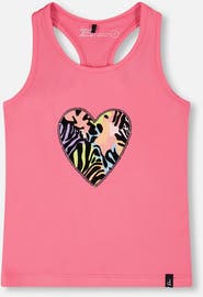 Deux par Deux Organic Cotton Jersey Screen Animal Sleeveless Tank Top