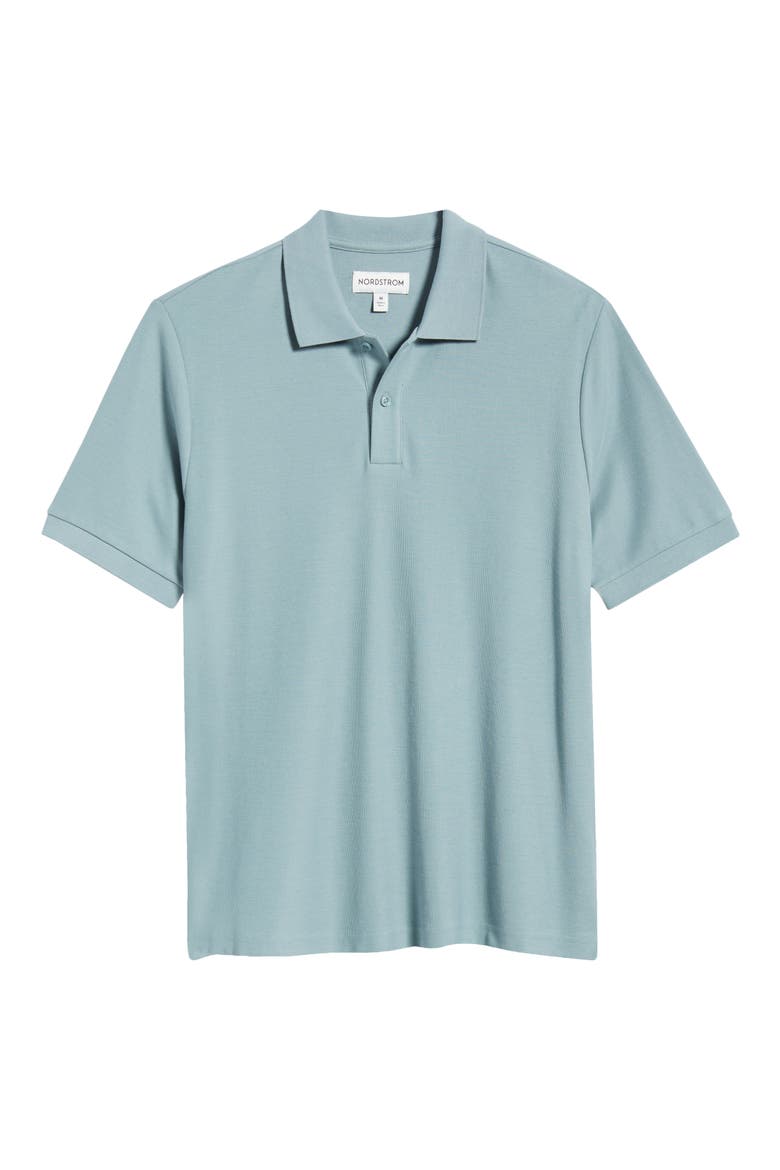 Pima Cotton Piqué Polo, Alternate, color, GREY MINERAL