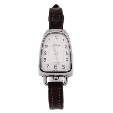 Galop d'Hermes Quartz Watch Stainless Steel and Leather 26