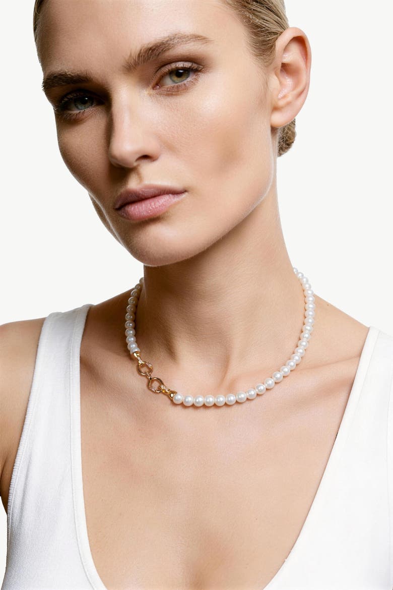 Audrey Ocean Pearl Necklace, Alternate, color, Gold