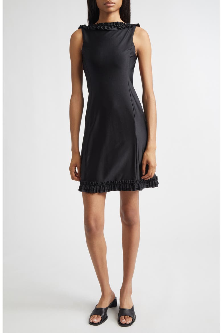 Prim Open Back Minidress, Main, color, BLACK