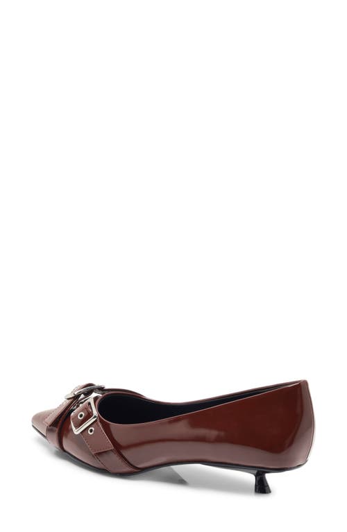 Free People So '90s Pointed Toe Kitten Heel Pump In Brown