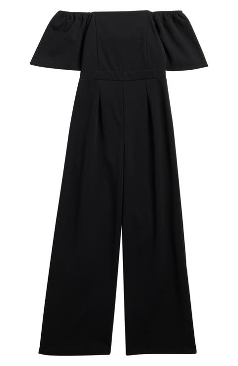 Kids' Flutter Sleeve Tie Back Jumpsuit (Big Kid)