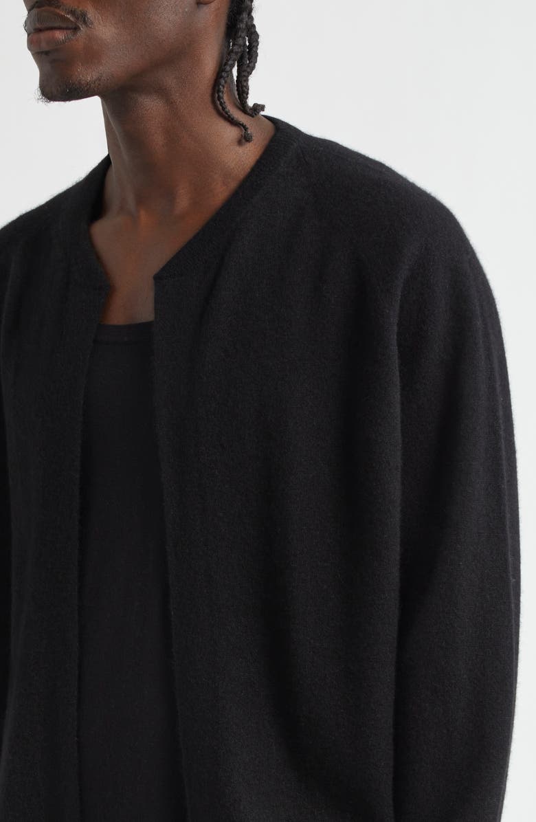 FRENCKENBERGER Cashmere Bomber Cardigan, Alternate, color, Black