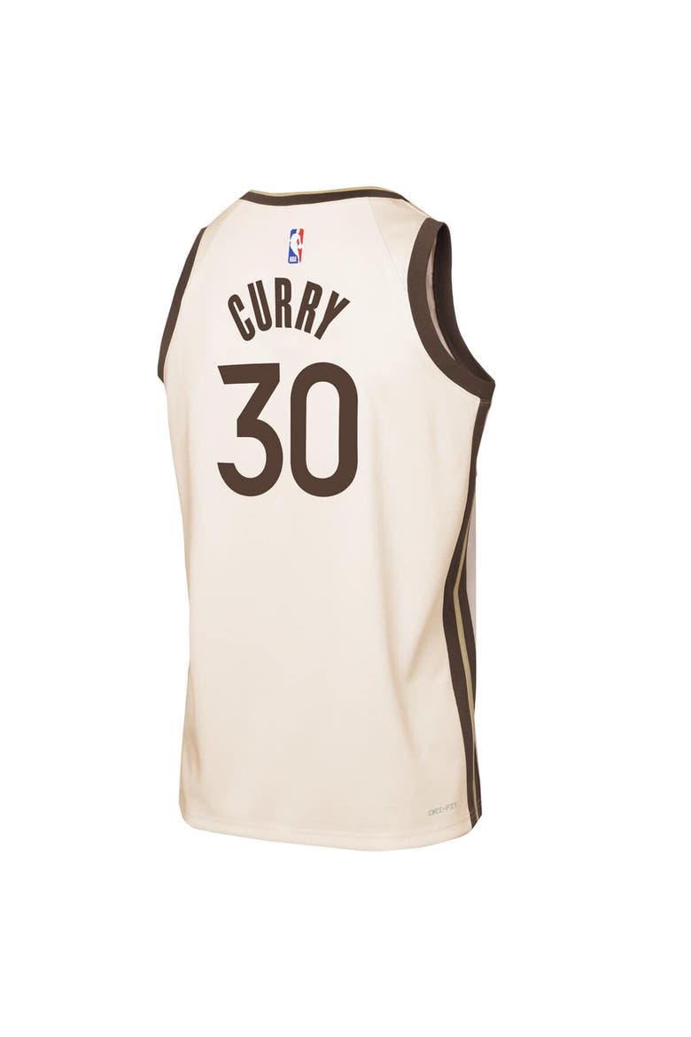 Youth Nike Stephen Curry Tan Golden State Warriors 2025/26 City Edition Swingman Jersey, Alternate, color, Tan