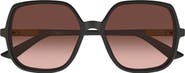 Chloé 55mm Gradient Geometric Sunglasses