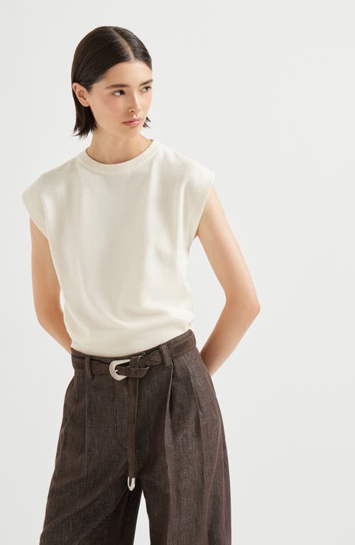Brunello Cucinelli Cashmere Sweater In White