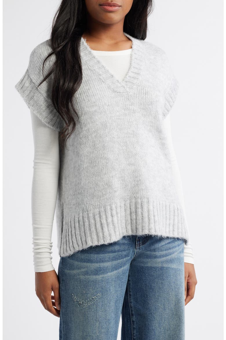 Cap Sleeve Knit Vest, Main, color, GREY
