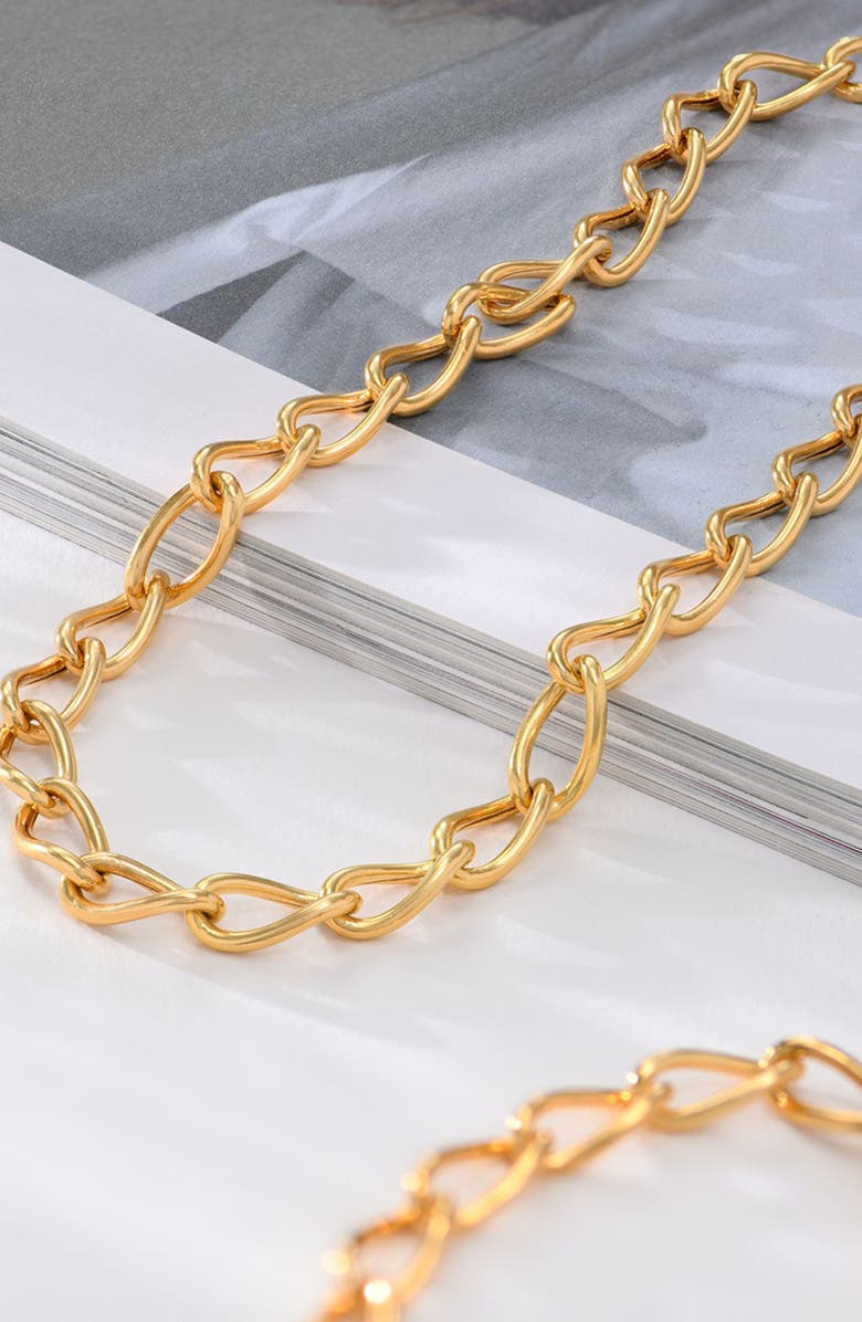 Oak & Luna Oval Link Chain in Gold Vermeil, Alternate, color, Gold Vermeil