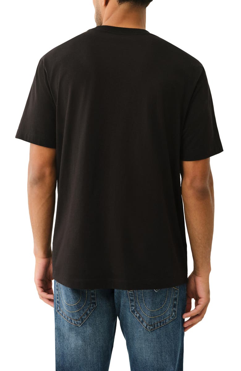 True Religion Patch Crewneck T-Shirt, Alternate, color, Jet Black