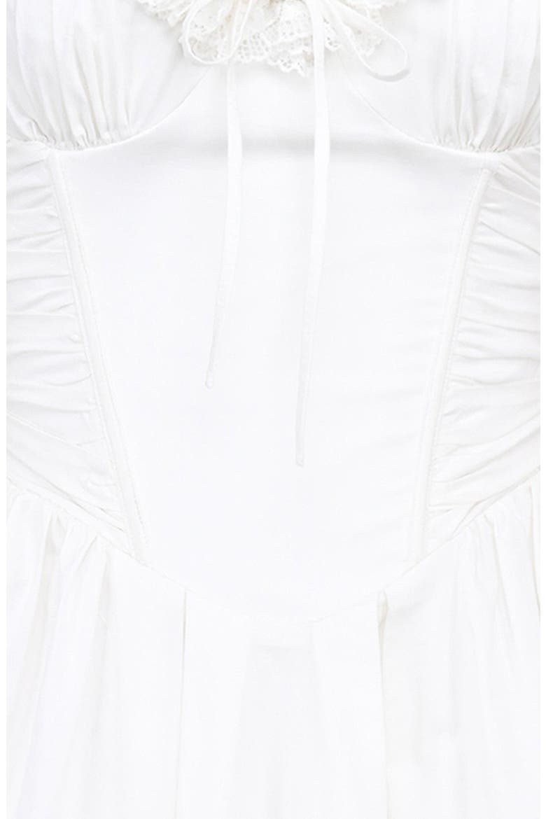 Lulabell Puff Sleeve Midi Dress, Alternate, color, CLOUD DANCER