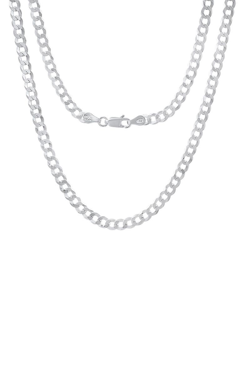 Italian Cuban Chain Necklace, Alternate, color, SILVER