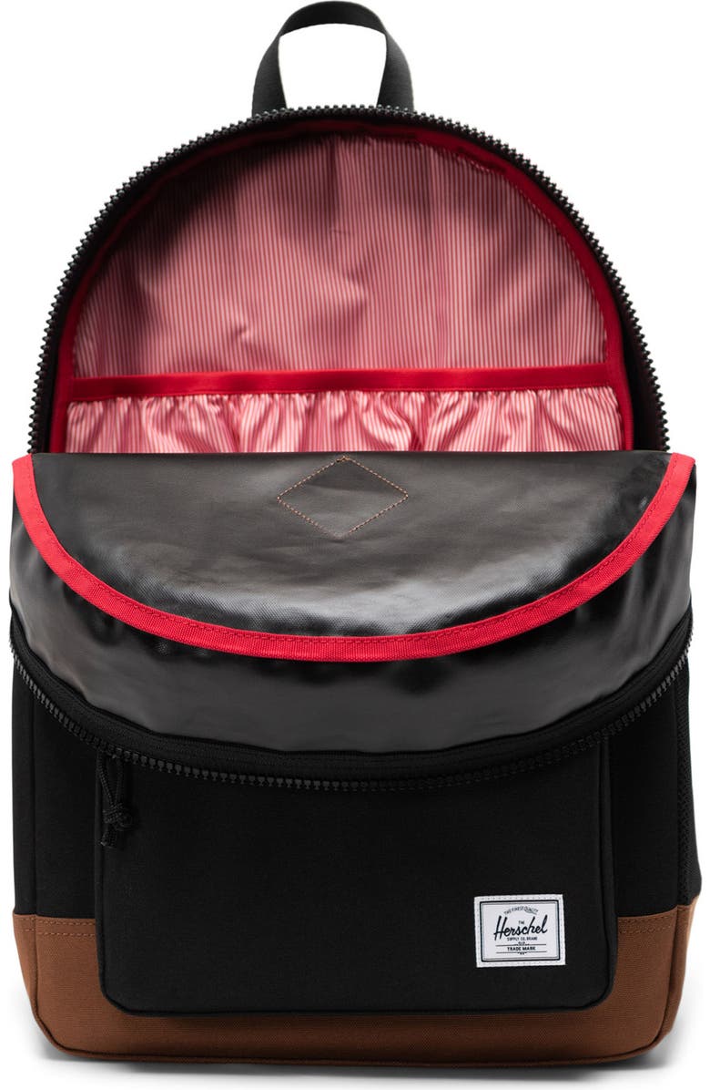 Herschel Supply Co. Kids' Heritage Recycled Polyester Backpack, Alternate, color, Black/Saddle Brown
