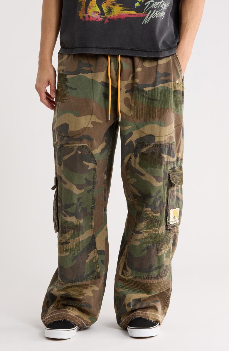 DIET STARTS MONDAY Camo Cargo Pants, Main, color, Camo Multi