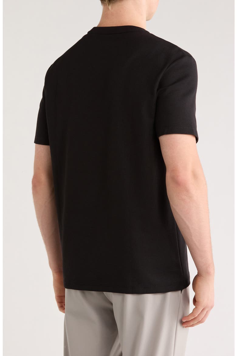 Micro Waffle T-Shirt, Alternate, color, BLACK