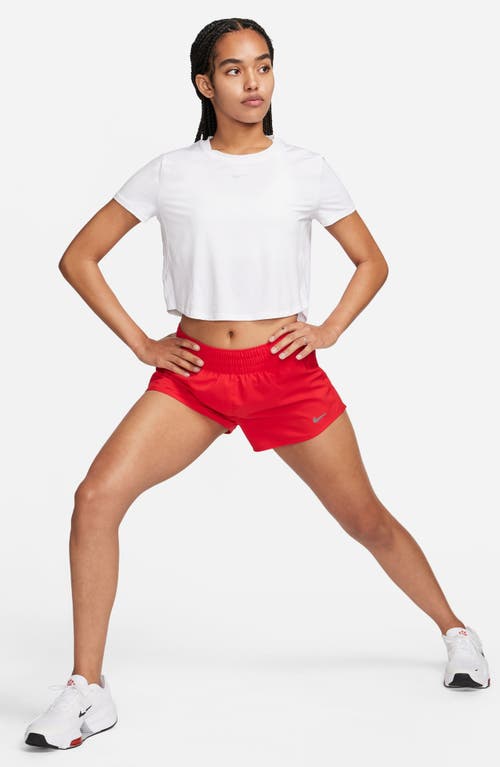 Nike Dri-fit Mid-rise 3-inch Brief-lined Shorts In Red