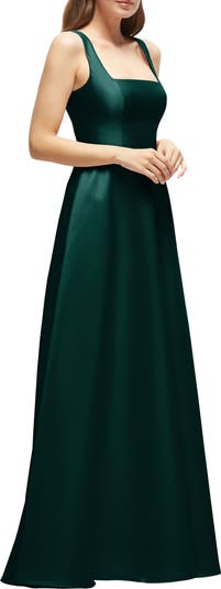 Sleeveless Satin Gown