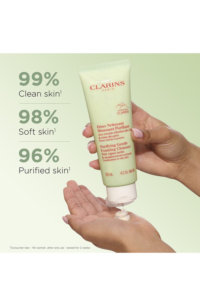 Clarins Purifying Gentle Foaming Cleanser with Salicylic Acid, Alternate, color, 