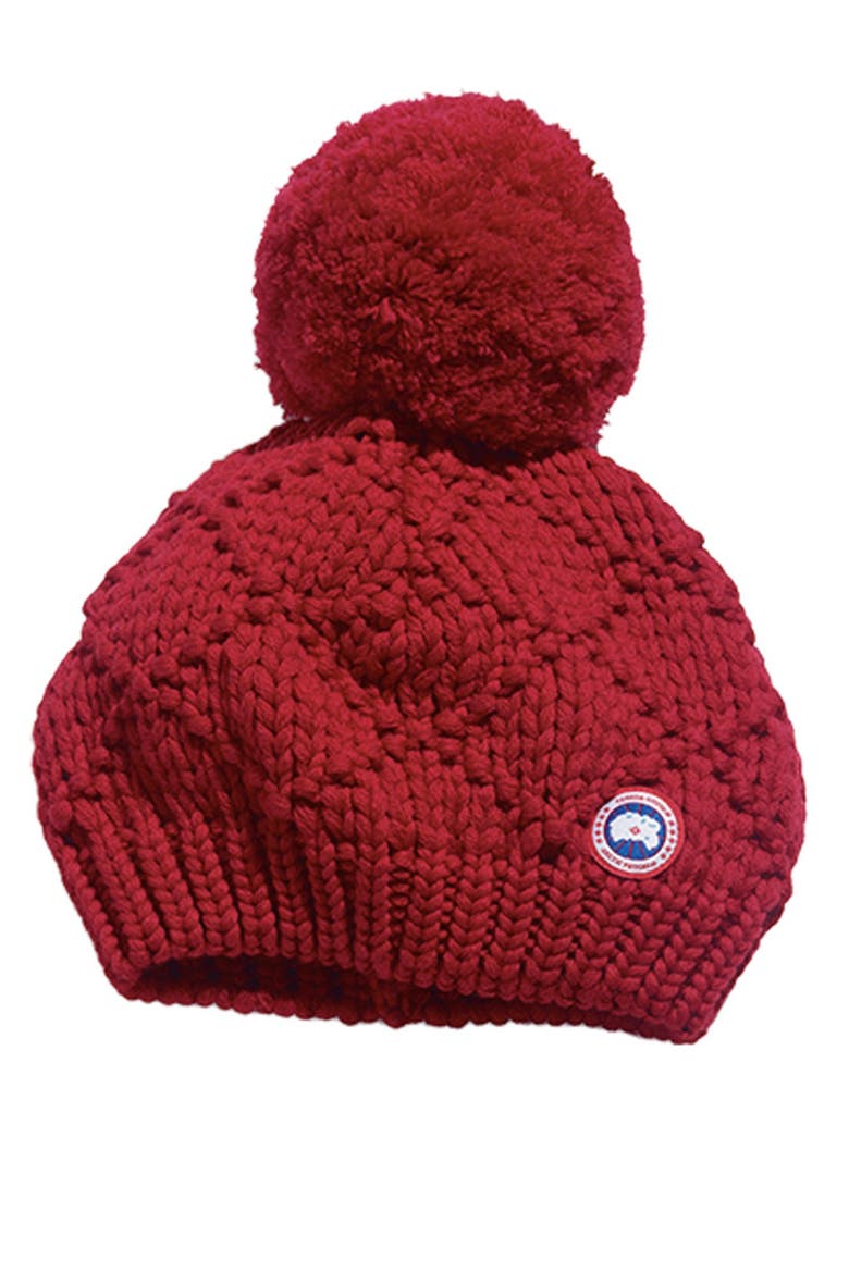 Pom Merino Wool Beanie, Alternate, color, BLACK