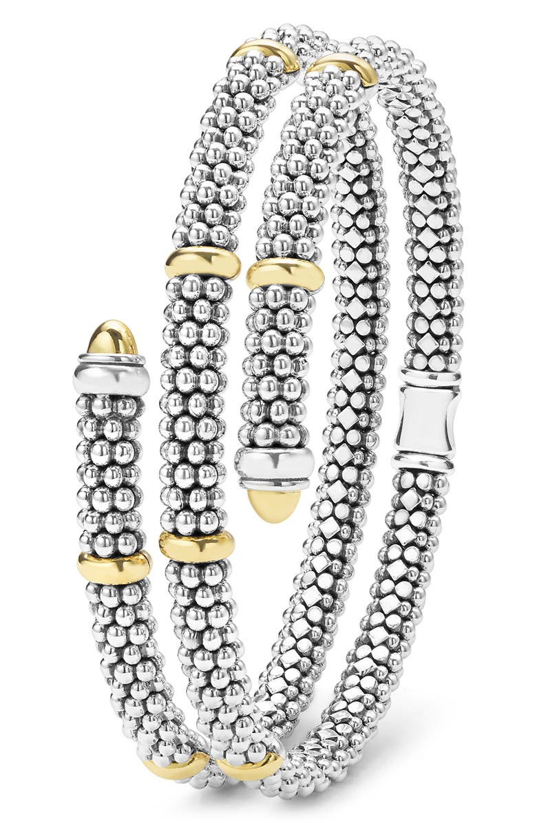 LAGOS Two-Tone Caviar Diamond Versa Wrap Bracelet, Alternate, color, Two Tone