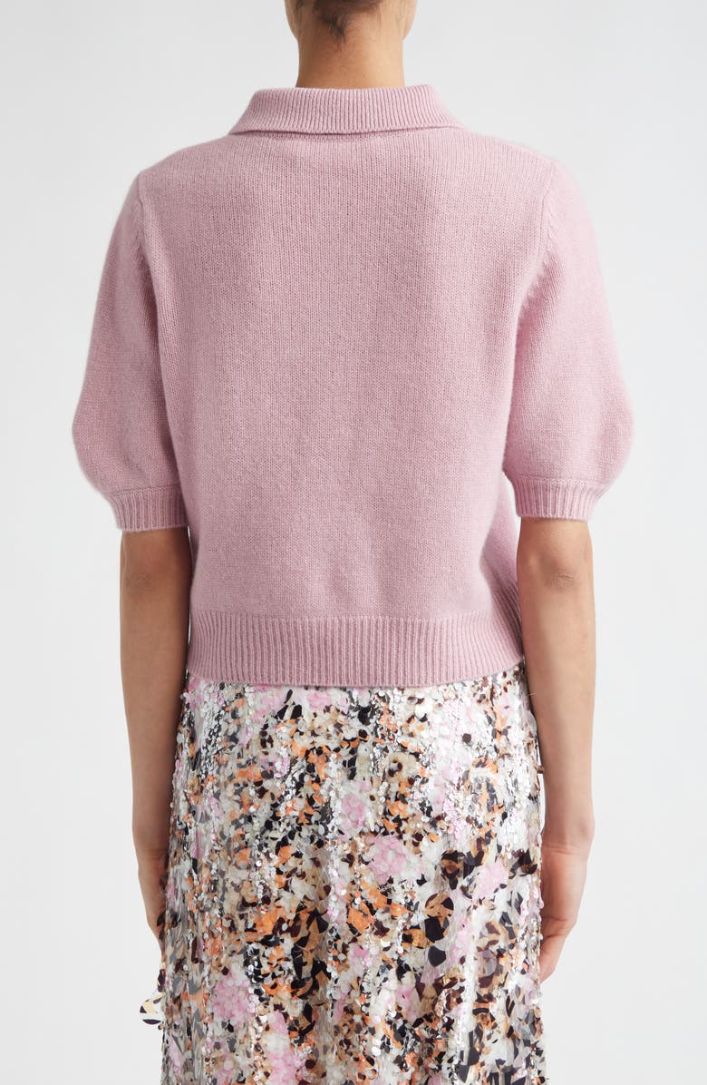 Marni Mending Logo Cashmere Sweater, Alternate, color, Quartz