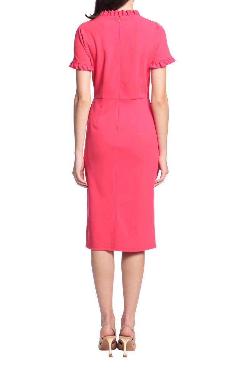Ruffle Sheath Dress, Alternate, color, RERD