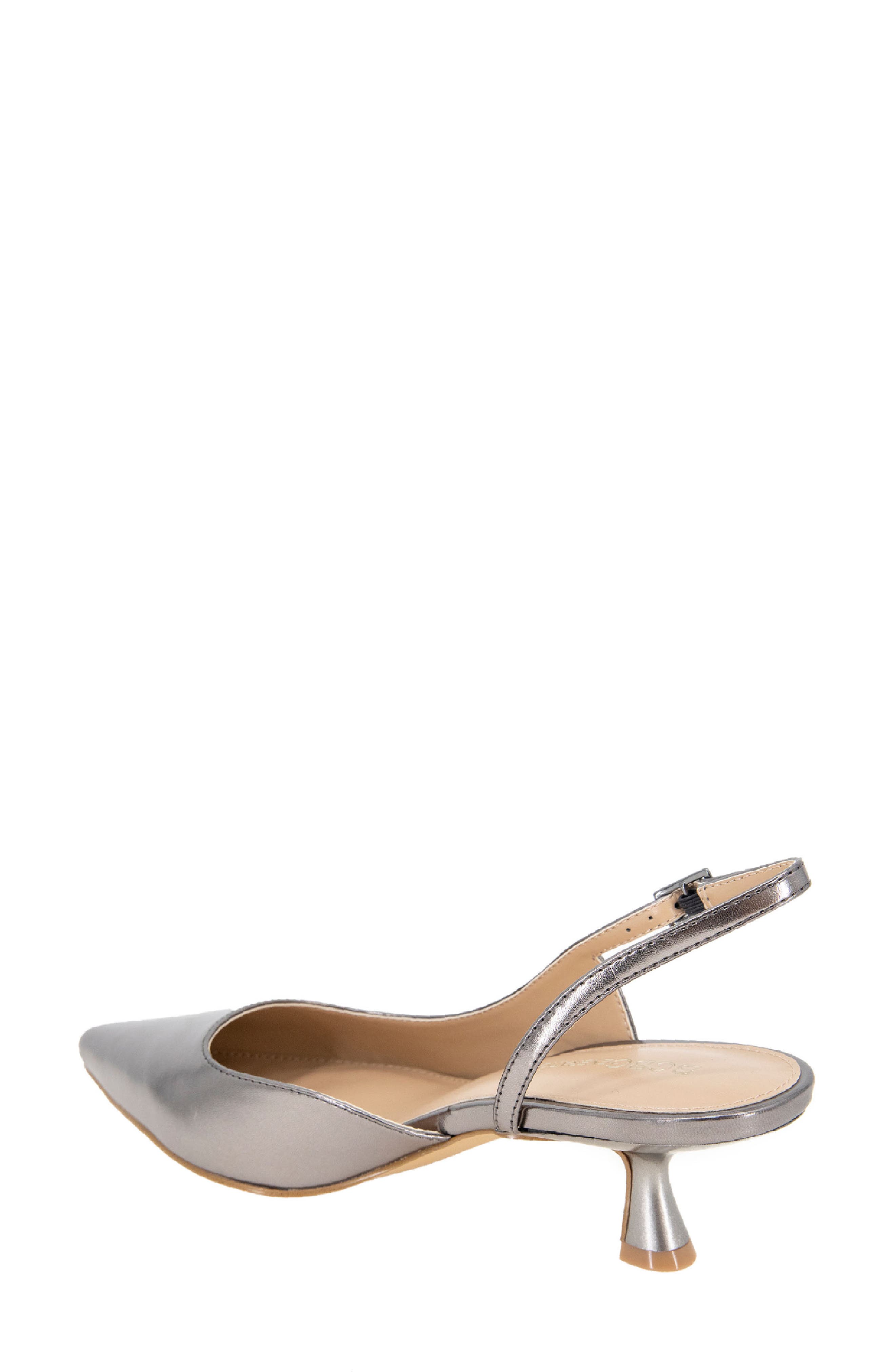 Kittie Slingback Kitten Heel Pump, Alternate, color, PEWTER