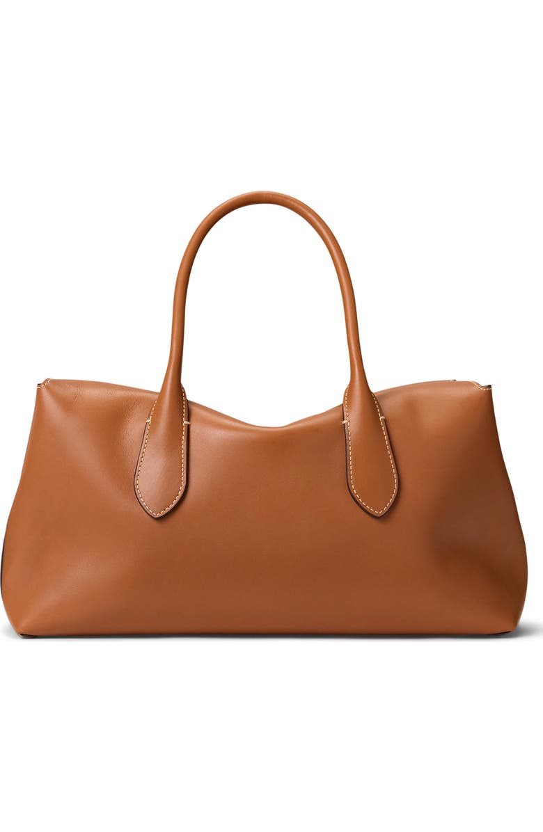 Polo Ralph Lauren Bellport Leather Satchel, Alternate, color, Cognac