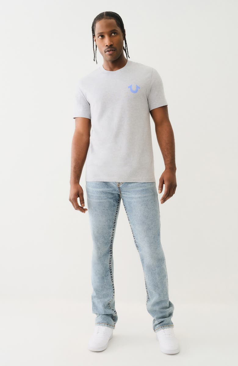 True Religion Ricky Big T Straight Leg Jeans, Alternate, color, Light Budding Wash