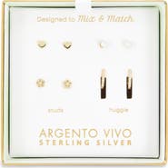 ARGENTO VIVO Pack of Four Spring Assorted Stud & Hoop Earrings