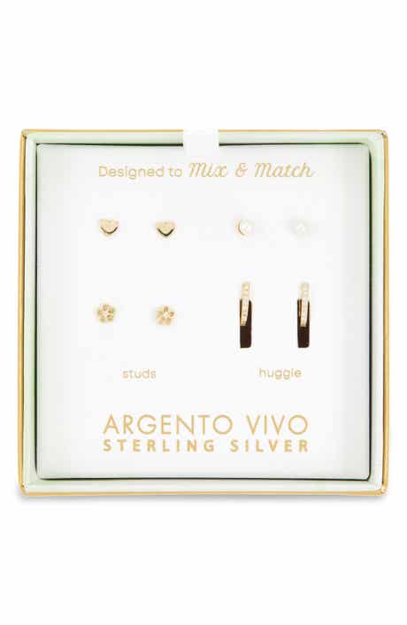 ARGENTO VIVO Pack of Four Spring Assorted Stud & Hoop Earrings
