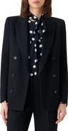 Akris punto Double Breasted Virgin Wool Tricotine Jacket