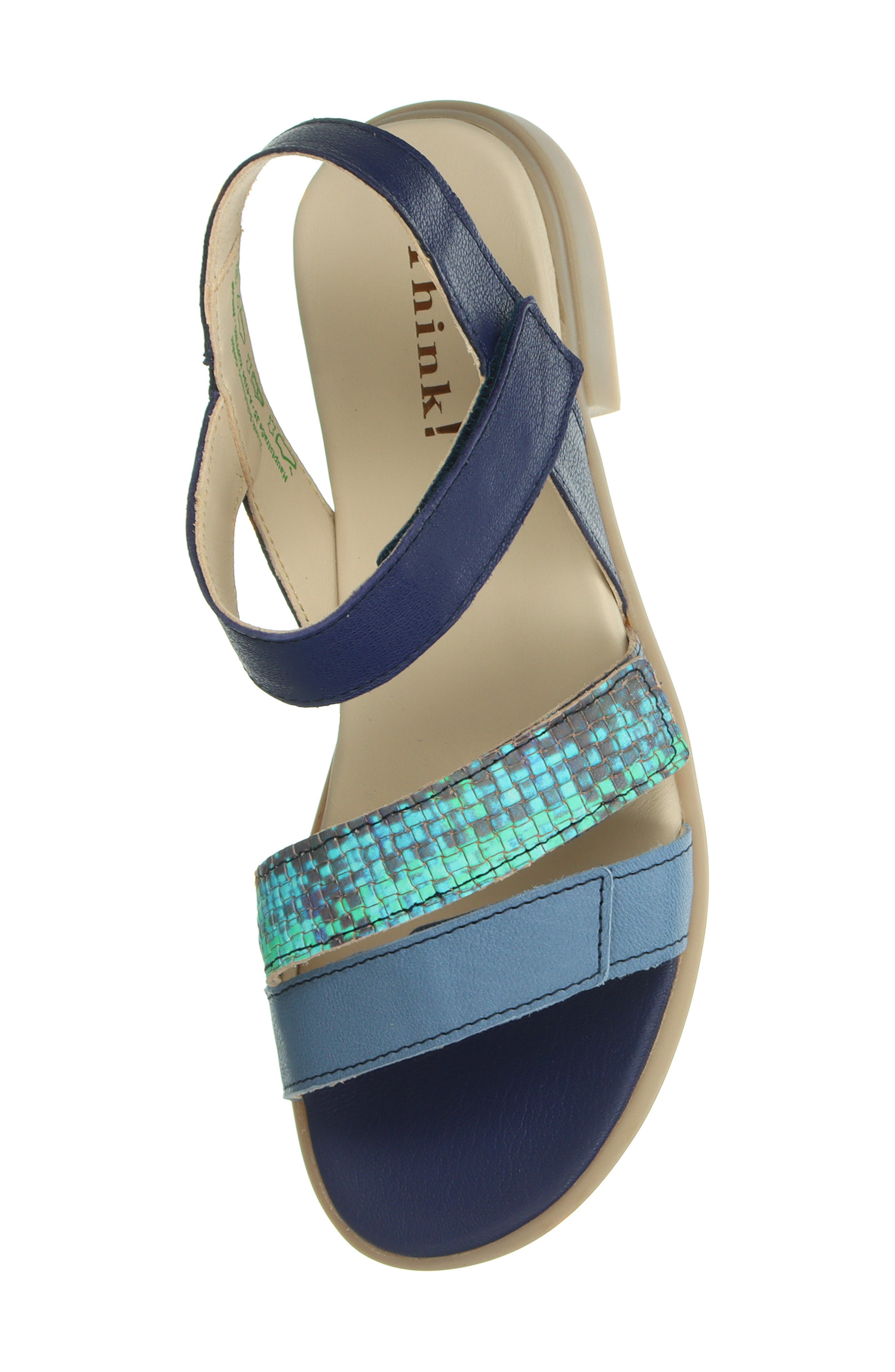 Think! Kamaa Sandal, Alternate, color, Indigo Combo