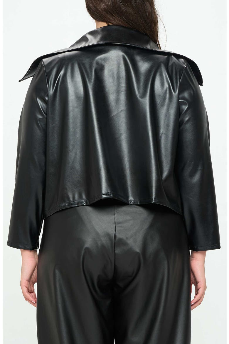 Ryder Faux Leather Crop Jacket, Alternate, color, BLACK