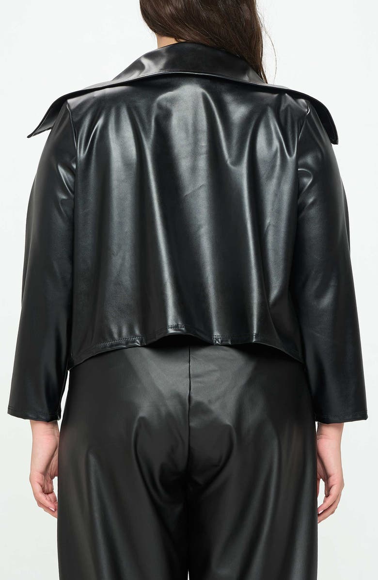 L I V D Ryder Faux Leather Crop Jacket, Alternate, color, Black