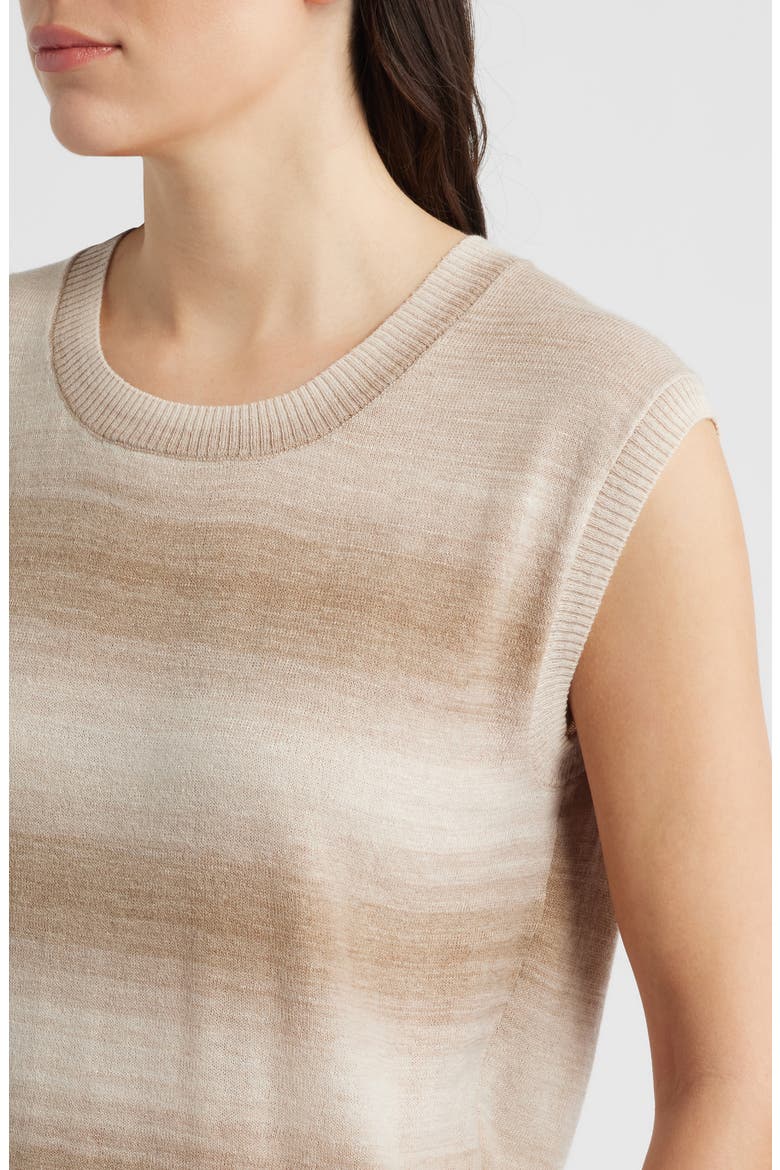 Wrap Back Sleeveless Knit Top, Alternate, color, LATTE