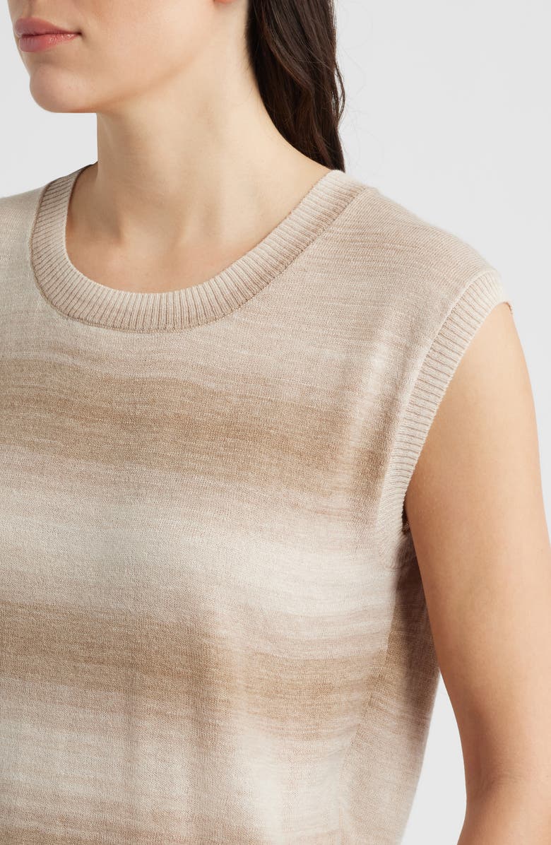 CITY BLUES Wrap Back Sleeveless Knit Top, Alternate, color, Latte