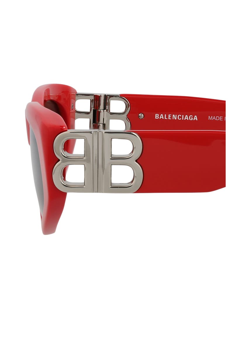 Novelty 53mm Cat Eye Sunglasses, Alternate, color, RED SILVER GREY
