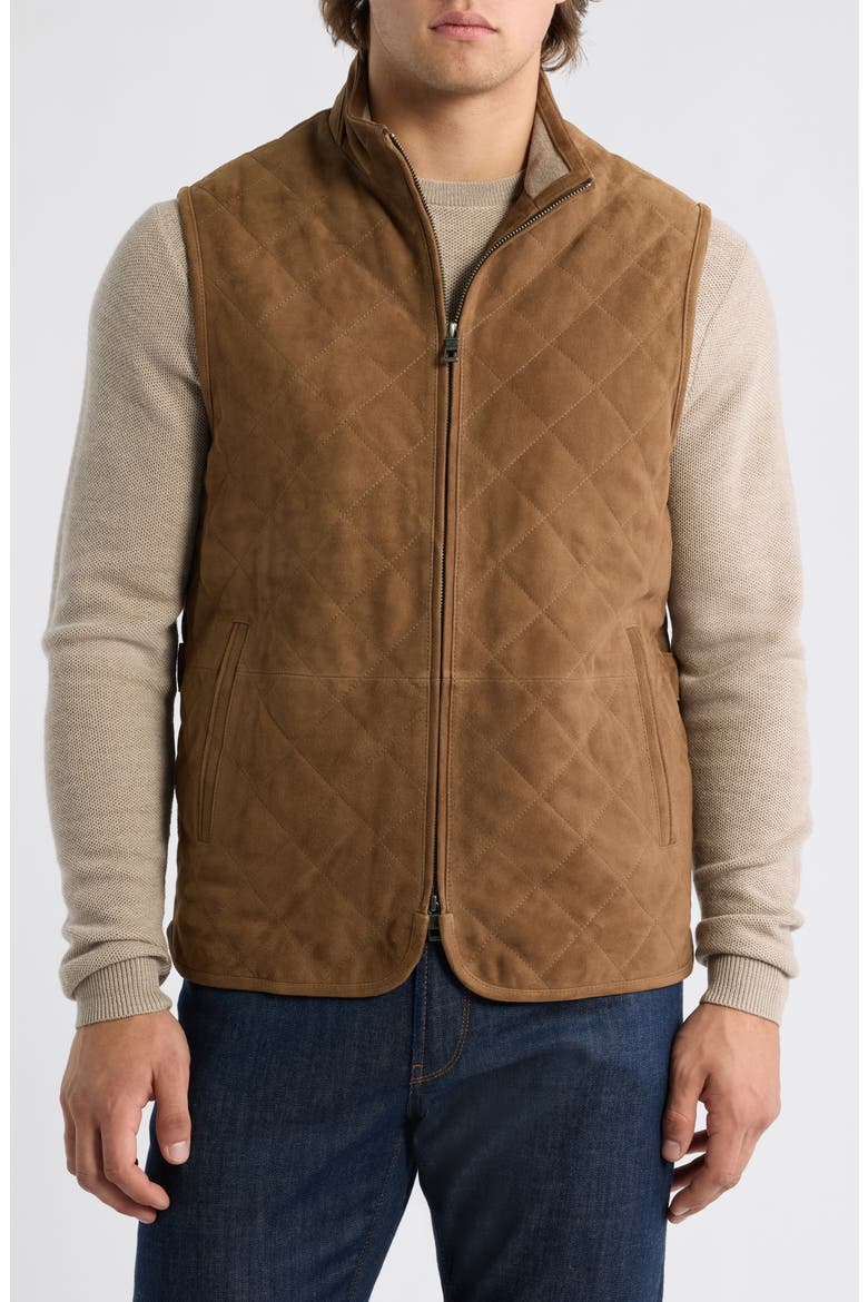 Essex Quilted Suede Vest, Alternate, color, SAWGRASS