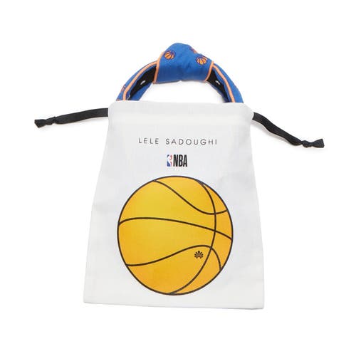 Lele Sadoughi Nba Embroidered Headband In Black