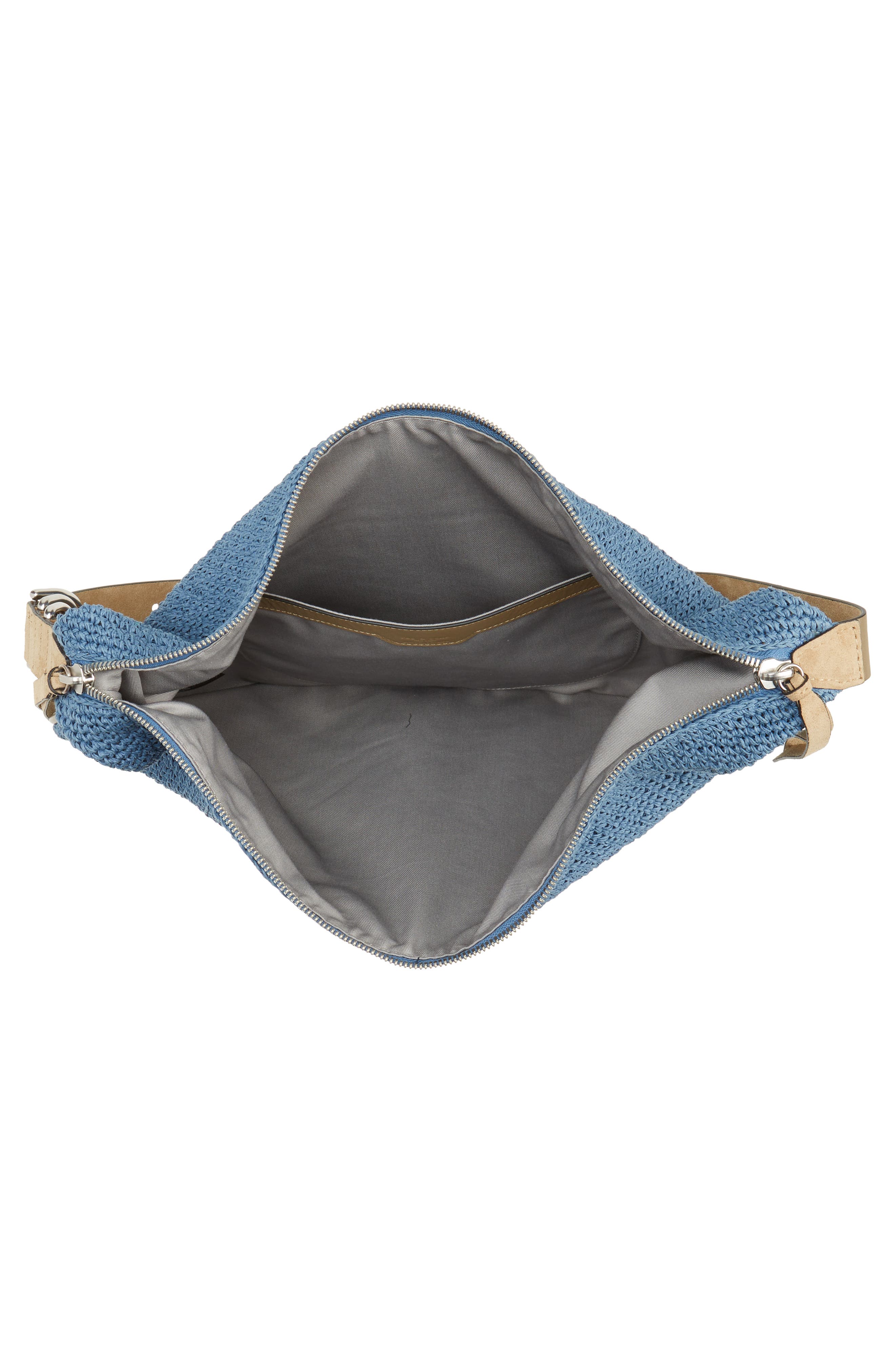 Spire Straw Hobo Bag, Alternate, color, DENIM BLUE