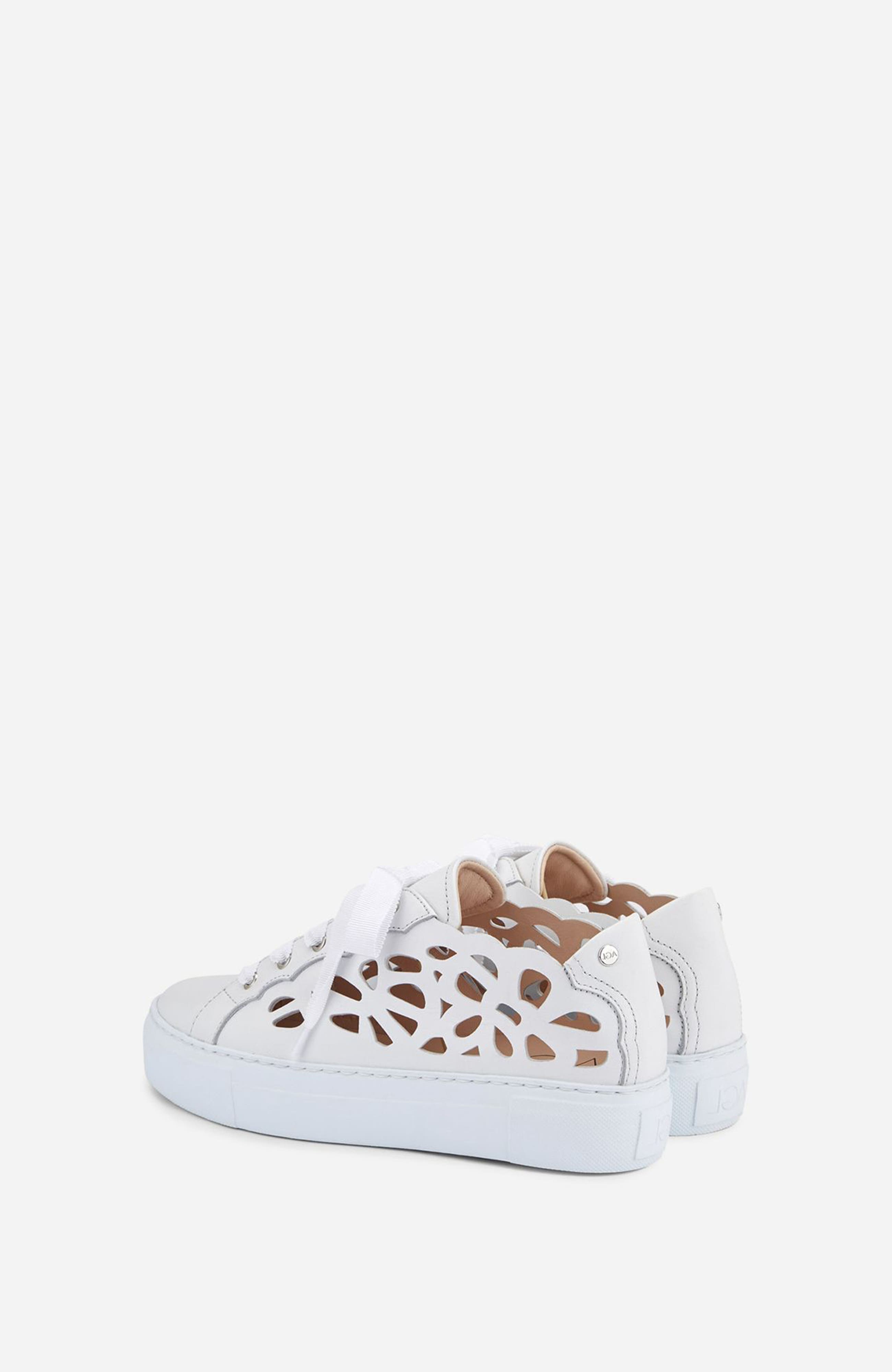 AGL Mandi Laser-cut Sneaker, Alternate, color, White